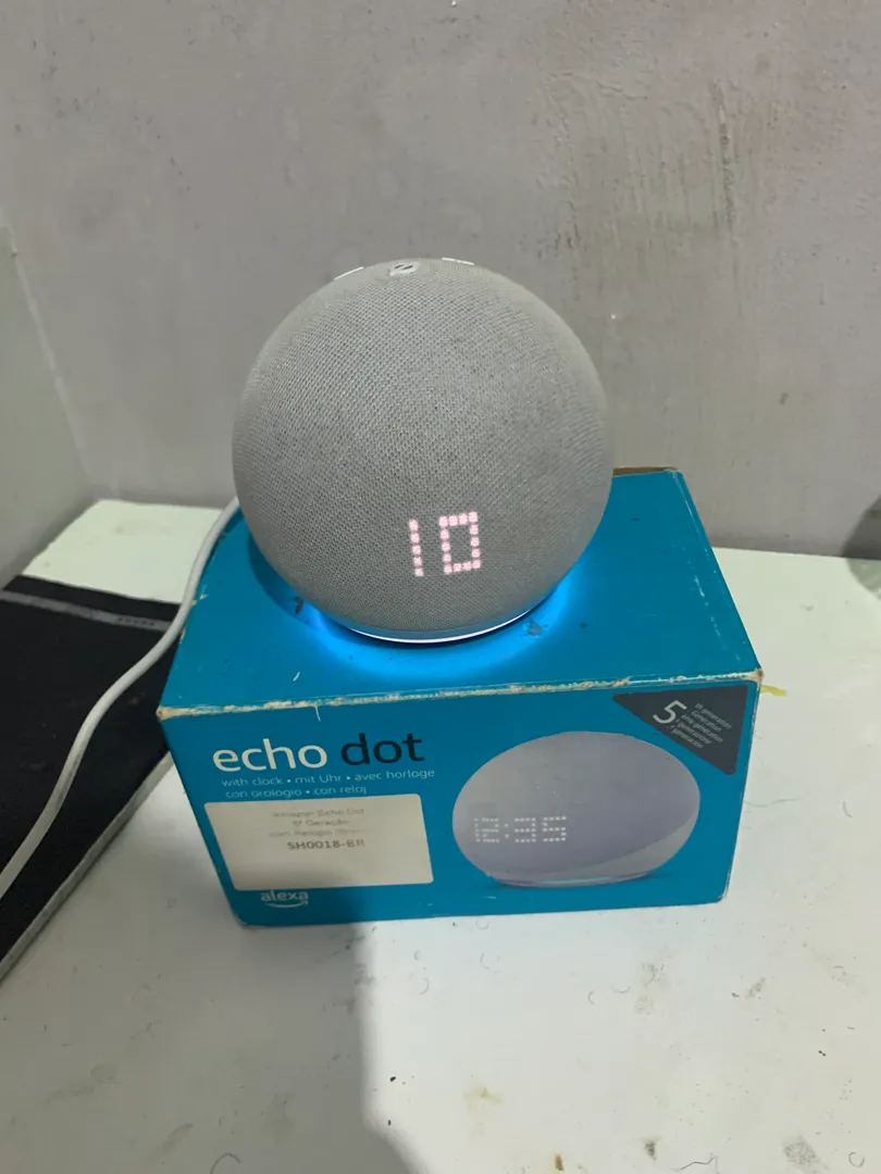 🔊 AMAZON ECHO DOT 5ª GERAÇÃO COM RELÓGIO — 110.000 Kz Preço: 110.000  3