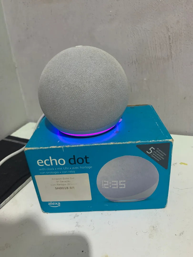 🔊 AMAZON ECHO DOT 5ª GERAÇÃO COM RELÓGIO — 110.000 Kz Preço: 110.000  1