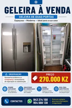 Geleira de duas portas 270.000 negociável 