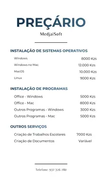 Instalação de Windows, MacOS, Linux e Programas | Luanda