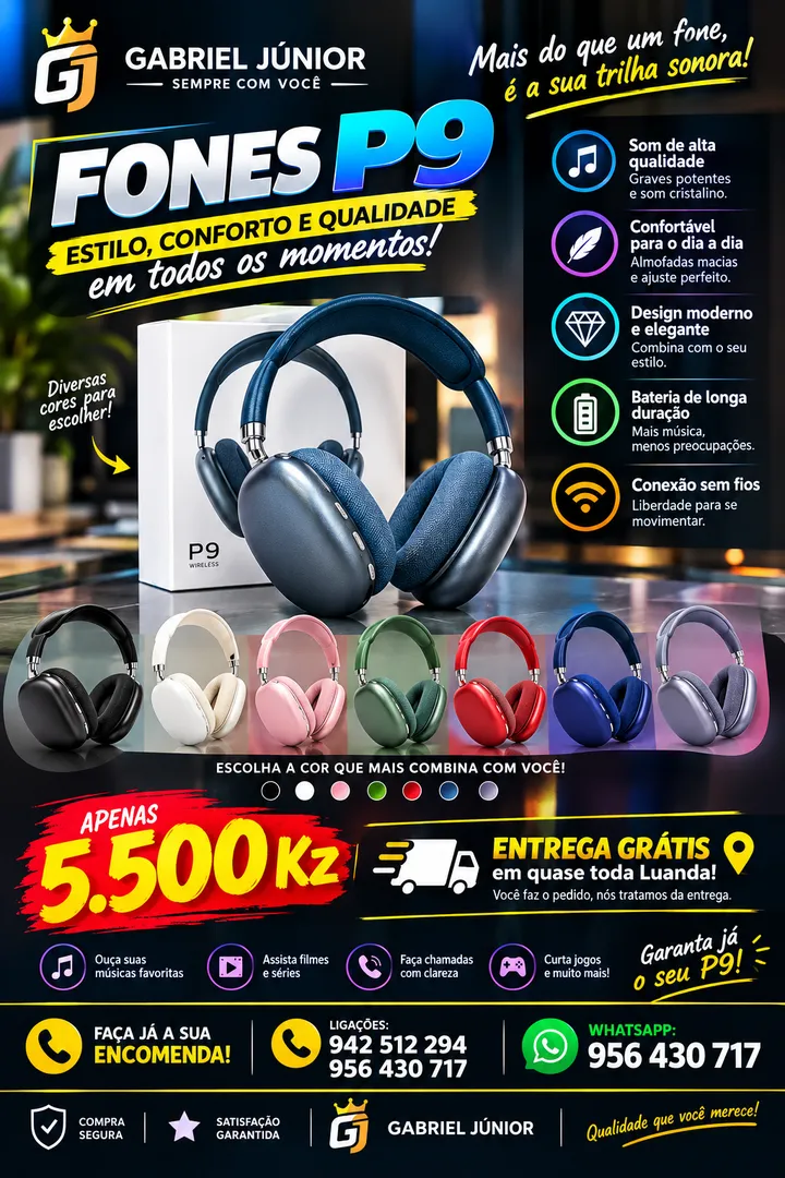 Fones/Auscultadores P9 6