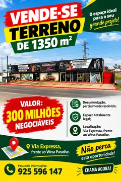 terreno localizado na via xpress com 1350m